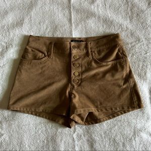 Tan, Suede High-waisted Shorts from Express. Size 6